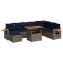 Set sofás jardín y cojines 10 pzas ratán sintético acacia gris von , Gartensets - Ref: Foro24-3327638, Preis: 683,76 €, Rabat...