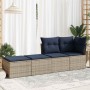 Set sofás jardín y cojines 2 pzas ratán sintético acacia gris by , Garden sets - Ref: Foro24-3328664, Price: 109,46 €, Discou...