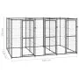 Steel outdoor kennel 7.26 m² by vidaXL, Dog kennels and fences - Ref: Foro24-3082261, Price: 458,28 €, Discount: %