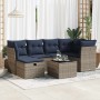 Set de sofás de jardín 7 pzas con cojines ratán sintético gris by , Garden sets - Ref: Foro24-3325297, Price: 515,24 €, Disco...