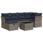 Set de sofás de jardín 7 pzas con cojines ratán sintético gris by , Garden sets - Ref: Foro24-3325297, Price: 515,24 €, Disco...
