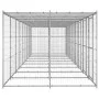 Perrera de exterior de acero galvanizado con techo 21,78 m² by vidaXL, Dog kennels and fences - Ref: Foro24-3082278, Price: 1...