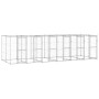 Perrera de exterior de acero galvanizado 14,52 m² de vidaXL, Casetas y cercados para perros - Ref: Foro24-3082286, Precio: 91...