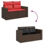 Juego de sofás de jardín 7 piezas con cojines ratán PE marrón by , Garden sets - Ref: Foro24-3325400, Price: 490,43 €, Discou...