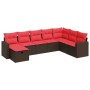 Set sofás de jardín 8 piezas y cojines ratán sintético marrón by , Garden sets - Ref: Foro24-3325440, Price: 572,49 €, Discou...