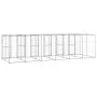 Outdoor galvanized steel dog kennel 14.52 m² by vidaXL, Dog kennels and fences - Ref: Foro24-3082286, Price: 901,91 €, Discou...