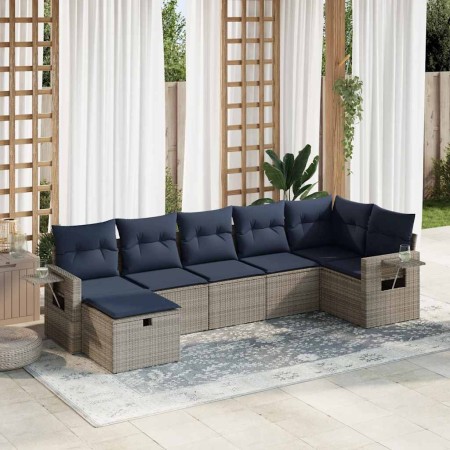 Set de sofás de jardín 7 pzas con cojines ratán sintético gris von , Gartensets - Ref: Foro24-3325507, Preis: 528,81 €, Rabat...