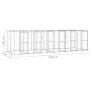 Outdoor galvanized steel dog kennel 14.52 m² by vidaXL, Dog kennels and fences - Ref: Foro24-3082286, Price: 901,91 €, Discou...