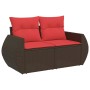 Set comedor de jardín 5 piezas y cojines ratán sintético marrón by , Garden sets - Ref: Foro24-3325570, Price: 378,57 €, Disc...