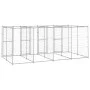 Outdoor galvanized steel dog kennel 9.68 m² by vidaXL, Dog kennels and fences - Ref: Foro24-3082284, Price: 594,05 €, Discoun...