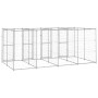 Perrera de exterior de acero galvanizado 9,68 m² de vidaXL, Casetas y cercados para perros - Ref: Foro24-3082284, Precio: 623...
