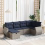 Set de muebles de jardín 6 pzas y cojines ratán sintético gris by , Garden sets - Ref: Foro24-3325587, Price: 486,17 €, Disco...