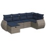 Set de muebles de jardín 6 pzas y cojines ratán sintético gris by , Garden sets - Ref: Foro24-3325587, Price: 486,17 €, Disco...