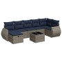 Set de sofás de jardín y cojines 8 piezas ratán sintético gris by , Garden sets - Ref: Foro24-3325617, Price: 595,11 €, Disco...