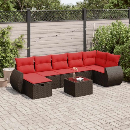 Set sofás de jardín 8 piezas y cojines ratán sintético marrón | Foro24.es | Tu tienda online para hogar, jardín y más Foro24.es