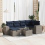 Set de sofás de jardín 7 pzas con cojines ratán sintético gris | Foro24.es | Tu tienda online para hogar, jardín y más Foro24.es