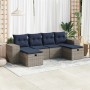 Set de muebles de jardín 6 pzas y cojines ratán sintético gris by , Garden sets - Ref: Foro24-3325727, Price: 439,70 €, Disco...