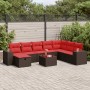 Set de sofás de jardín 9 pzas y cojines ratán sintético marrón | Foro24.es | Tu tienda online para hogar, jardín y más Foro24.es