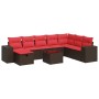 Set de sofás de jardín 9 pzas y cojines ratán sintético marrón | Foro24.es | Tu tienda online para hogar, jardín y más Foro24.es