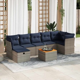 Set de sofás de jardín y cojines 8 piezas ratán sintético gris by , Garden sets - Ref: Foro24-3325771, Price: 576,17 €, Disco...