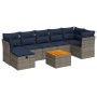 Set de sofás de jardín y cojines 8 piezas ratán sintético gris von , Gartensets - Ref: Foro24-3325771, Preis: 576,18 €, Rabat...