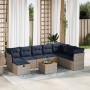 Set de sofás de jardín con cojines 9 pzas ratán sintético gris de , Conjuntos de jardín - Ref: Foro24-3325778, Precio: 635,50...