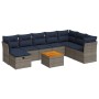Set de sofás de jardín con cojines 9 pzas ratán sintético gris de , Conjuntos de jardín - Ref: Foro24-3325778, Precio: 635,50...