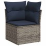 Set de sofás de jardín con cojines 9 pzas ratán sintético gris de , Conjuntos de jardín - Ref: Foro24-3325778, Precio: 635,50...