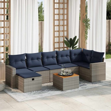 Set de sofás de jardín y cojines 8 piezas ratán sintético gris by , Garden sets - Ref: Foro24-3325799, Price: 564,13 €, Disco...
