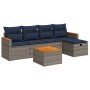 Set de muebles de jardín 6 pzas y cojines ratán sintético gris by , Garden sets - Ref: Foro24-3325911, Price: 402,36 €, Disco...