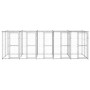 Perrera de exterior de acero con techo 12,1 m² de vidaXL, Casetas y cercados para perros - Ref: Foro24-3082274, Precio: 847,7...