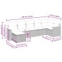 Set de sofás de jardín 7 pzas con cojines ratán sintético gris by , Garden sets - Ref: Foro24-3325932, Price: 527,11 €, Disco...