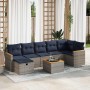 Set de sofás de jardín y cojines 8 piezas ratán sintético gris | Foro24.es | Tu tienda online para hogar, jardín y más Foro24.es