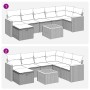 Set de sofás de jardín y cojines 8 piezas ratán sintético gris | Foro24.es | Tu tienda online para hogar, jardín y más Foro24.es