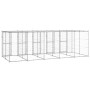 Perrera de exterior de acero con techo 12,1 m² de vidaXL, Casetas y cercados para perros - Ref: Foro24-3082274, Precio: 847,7...