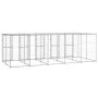 Perrera de exterior de acero con techo 12,1 m² de vidaXL, Casetas y cercados para perros - Ref: Foro24-3082274, Precio: 852,0...