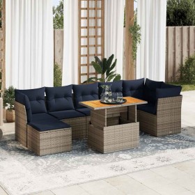 Set de sofás de jardín y cojines 8 piezas ratán sintético gris von , Gartensets - Ref: Foro24-3326959, Preis: 612,62 €, Rabat...