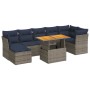 Set de sofás de jardín y cojines 8 piezas ratán sintético gris von , Gartensets - Ref: Foro24-3326959, Preis: 612,62 €, Rabat...