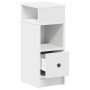 Mesillas de noche 2 uds con cajón blanco 25x31x66 cm by , Nightstands - Ref: Foro24-858615, Price: 80,86 €, Discount: %