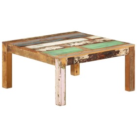 Mesa de centro de madera maciza reciclada 80x80x40 cm