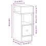 Mesillas de noche 2 uds con cajón blanco 25x31x66 cm by , Nightstands - Ref: Foro24-858615, Price: 80,86 €, Discount: %