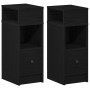 Mesillas de noche 2 uds con cajón negro 25x31x66 cm von , Nachttische - Ref: Foro24-858617, Preis: 91,43 €, Rabatt: %