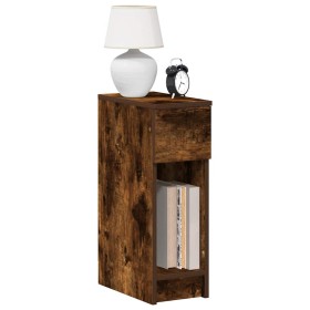 Mesillas de noche con cajón 2 uds roble ahumado 20x36x60 cm de , Mesitas de noche - Ref: Foro24-858704, Precio: 63,17 €, Desc...
