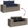 Juego Sofá Jardín 9 Piezas con Cojines Marrón Poli Ratán Acacia | Foro24.es | Tu tienda online para hogar, jardín y más Foro24.es