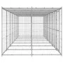 Galvanized steel outdoor kennel with roof 16.94 m² by vidaXL, Dog kennels and fences - Ref: Foro24-3082276, Price: 1,00 €, Di...
