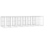 Perrera de exterior de acero galvanizado con techo 16,94 m² de vidaXL, Casetas y cercados para perros - Ref: Foro24-3082276, ...