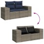 Juego Sofá Jardín 7 Piezas con Cojines Marrón Poli Ratán Acacia by , Garden sets - Ref: Foro24-3328090, Price: 560,67 €, Disc...