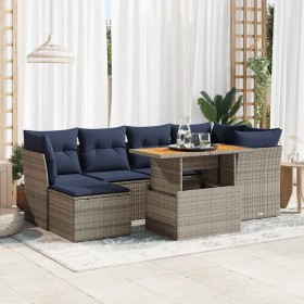 Set de sofás de jardín 7 pzas con cojines ratán sintético gris von , Gartensets - Ref: Foro24-3326952, Preis: 548,86 €, Rabat...