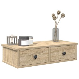 Estante de pared con cajones madera contrachapada roble sonoma von , Regale und Regale - Ref: Foro24-859943, Preis: 48,00 €, ...