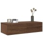 Estante de pared con cajones madera contrachapada roble marrón de , Estantes y estanterías - Ref: Foro24-859974, Precio: 50,0...